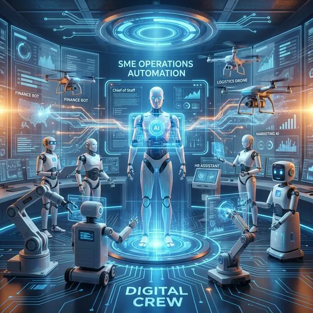 UK SME business owner deploying AI Chief of Staff digital crew with n8n automation to eliminate admin drag and reclaim 7 hours weekly in 2026