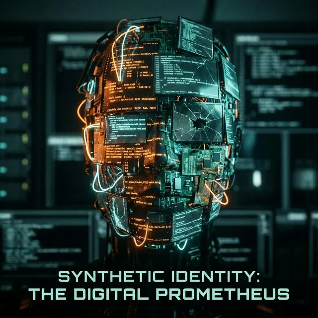 Synthetic identity fraud Frankenstein monster constructed from stolen UK NINO data, AI-generated documents, and deepfake biometrics threatening UK banking and telecoms sectors in 2026