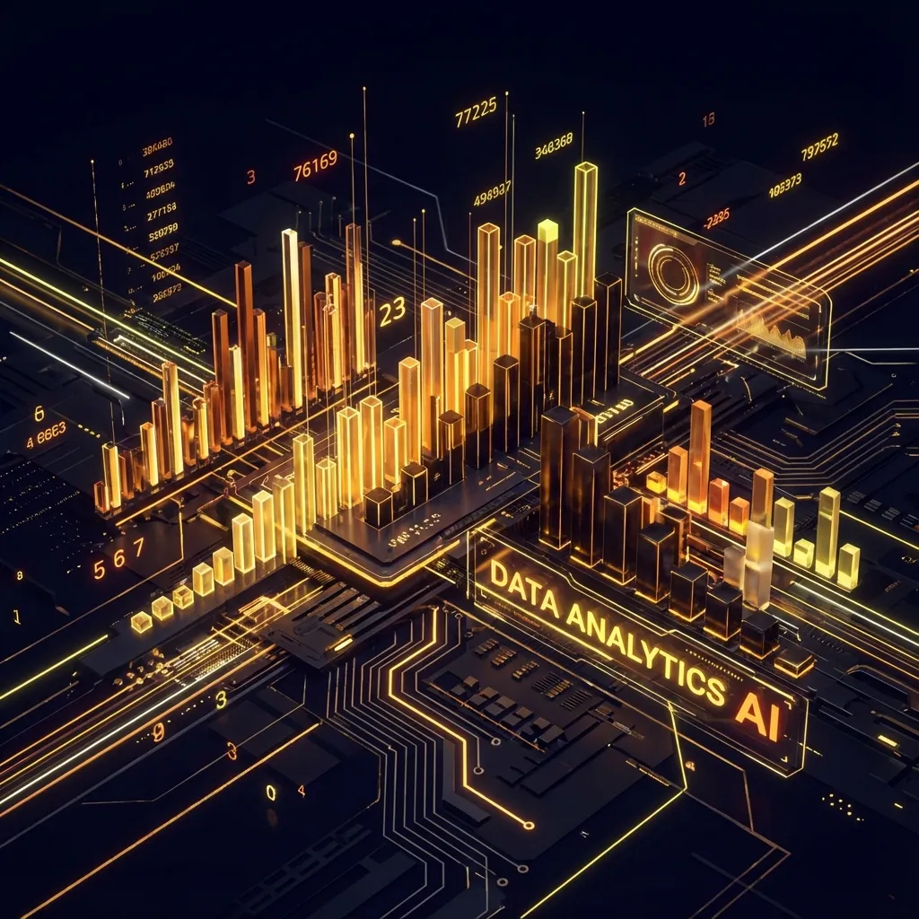 Data Analytics AI Abstract Background