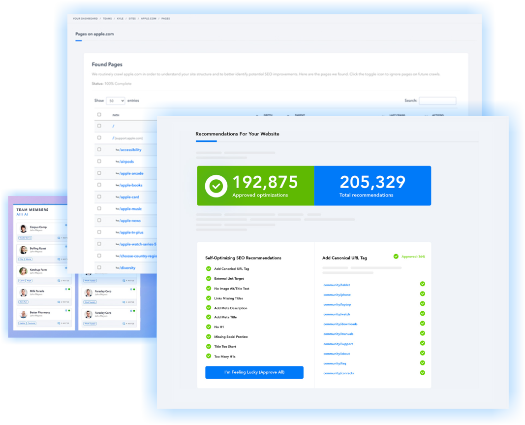 Alli AI Dashboard Interface