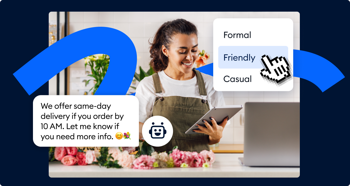 Tidio tone of voice customization options